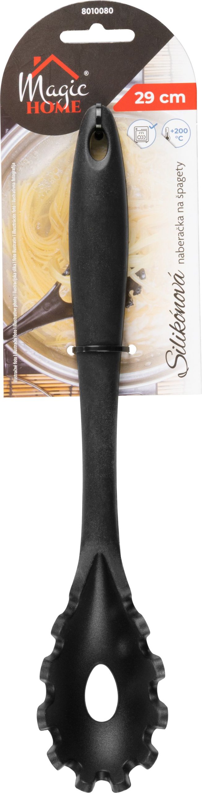 Naberačka MagicHome, kuchynská, na špagety/cestoviny, silikón, 29 cm – Obrázok 2