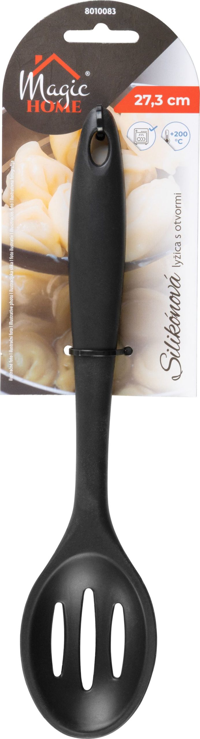 Lyžica MagicHome, kuchynská, servírovacia, s otvormi, silikón, 27,3 cm – Obrázok 2