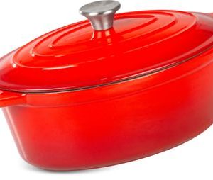 Pekáč MagicHome Castora line, oválny, kastról, 30 cm, 4,4 lit. s pokrievkou, smaltovaná liatina
