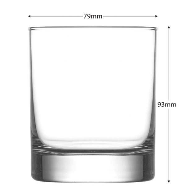 Pohár Ada, LAV, sklenený, na whisky, 320 ml, 79x93 mm, bal. 6 ks – Obrázok 3