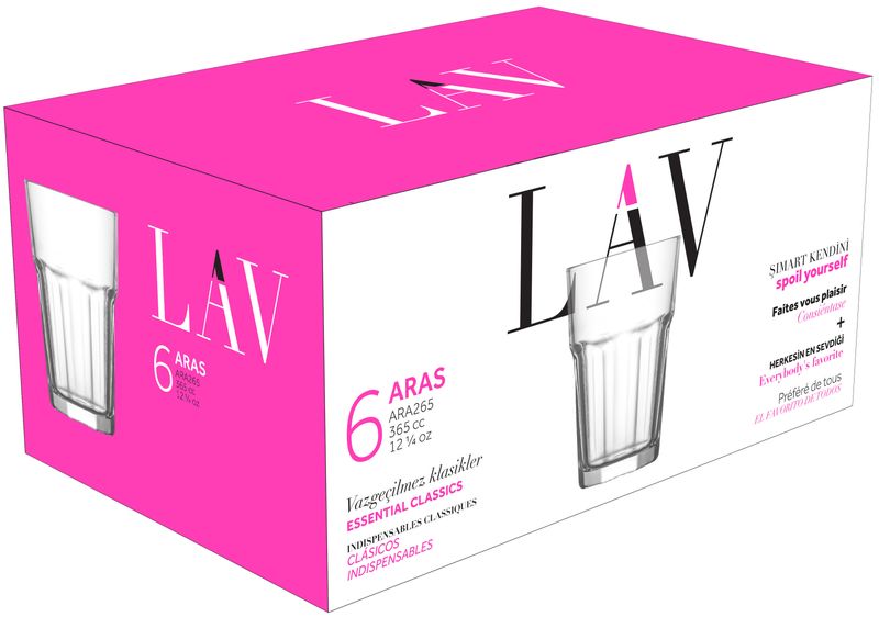 Pohár Aras, LAV, sklenený, na likér/destilát, 45 ml, 49x56 mm, bal. 6 ks – Obrázok 2