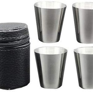 Štamperlíky MagicHome, sada, nerez, v koženkovom puzdre, 4x30 ml