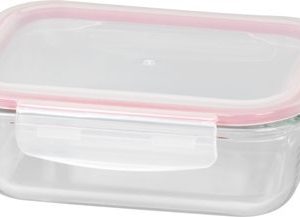 Dóza MagicHome, obdĺžniková, 650 ml, s vekom, Clip, sklenená