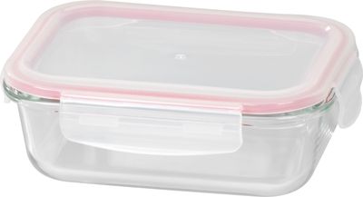 Dóza MagicHome, obdĺžniková, 650 ml, s vekom, Clip, sklenená