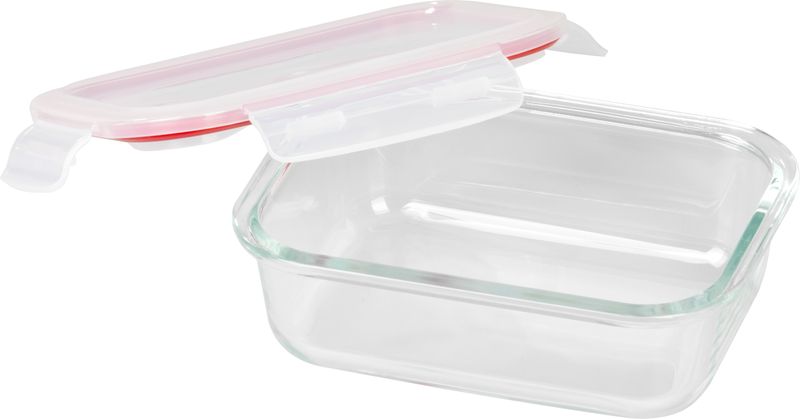 Dóza MagicHome, obdĺžniková, 650 ml, s vekom, Clip, sklenená – Obrázok 3