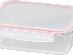 Dóza MagicHome, obdĺžniková, 1500 ml, s vekom, Clip, sklenená