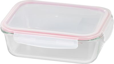 Dóza MagicHome, obdĺžniková, 1500 ml, s vekom, Clip, sklenená