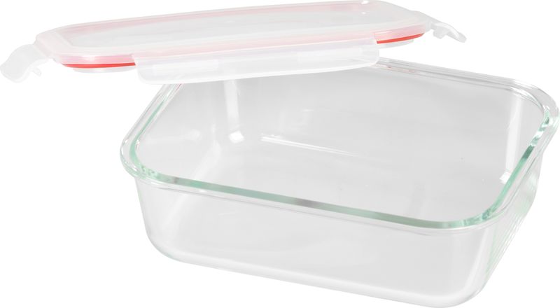 Dóza MagicHome, obdĺžniková, 1500 ml, s vekom, Clip, sklenená – Obrázok 3