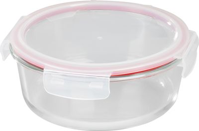 Dóza MagicHome, okrúhla, 1300 ml, s vekom, Clip, sklenená