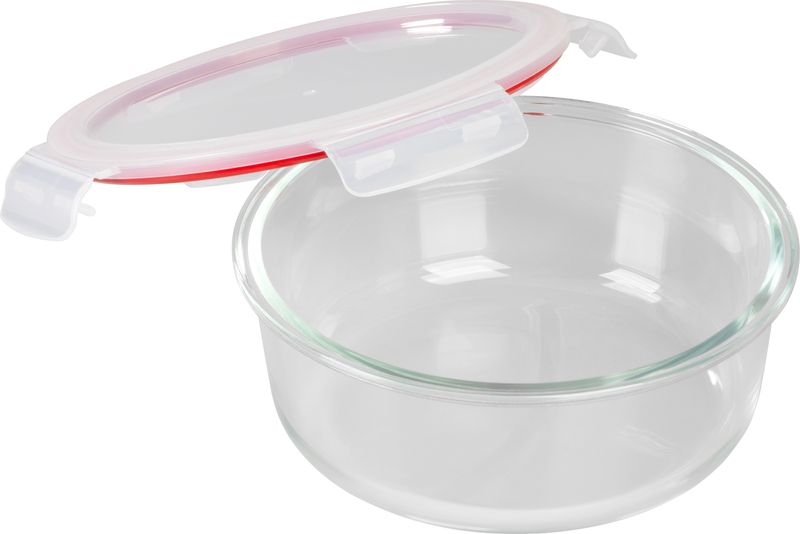 Dóza MagicHome, okrúhla, 1300 ml, s vekom, Clip, sklenená – Obrázok 3