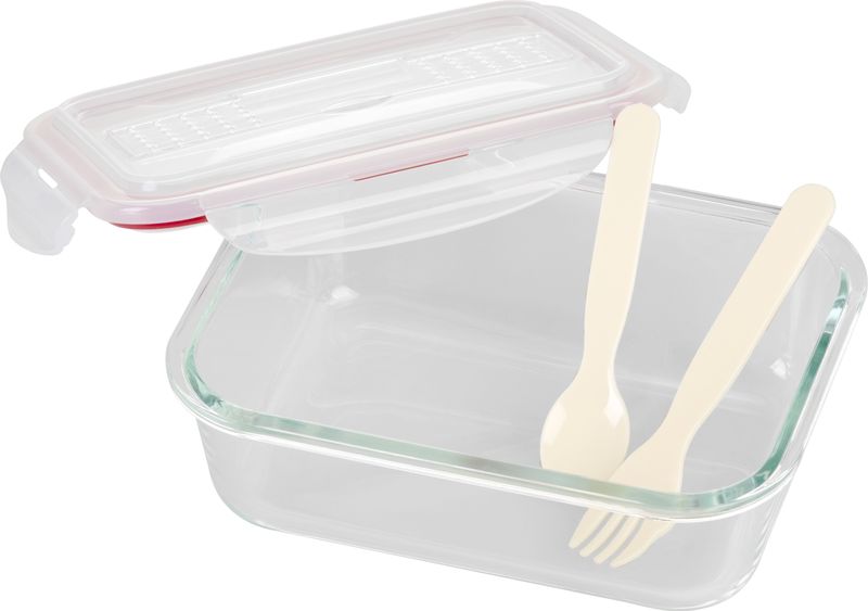 Dóza MagicHome, obdlžníková, 1000 ml, s vekom, s príborom, Clip – Obrázok 3