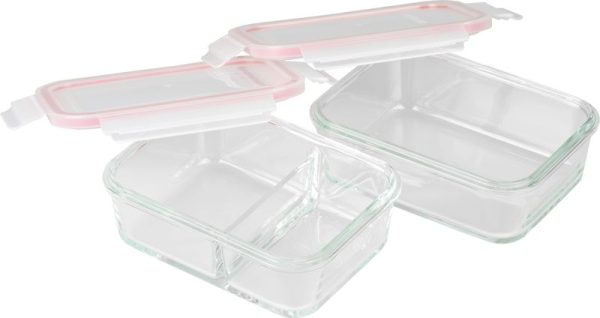 Dóza MagicHome, sada 2 ks, 2 x 900 ml, obdĺžniková, s chladiacim boxom, termobox, termo taška, sklenená – Obrázok 3
