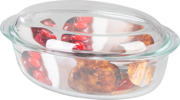 Misa MagicHome, zapekacia, sklenená, oválna, pekáč, 3000 ml – Obrázok 2