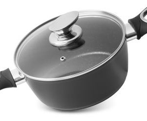 Hrniec MagicHome Black Line, 20 cm, 2100 ml, s pokrievkou