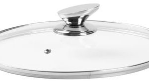 Pokrievka MagicHome Black Line, sklenená, 28 cm