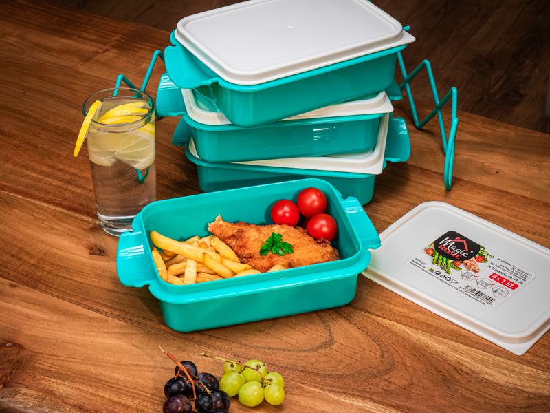 Obedár MagicHome CS336, 4 dielny, 4x 1000 ml, PP/PE, 24,3x14,6x29,5 cm – Obrázok 2