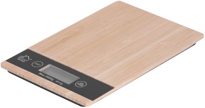 Váha MagicHome, kuchynská, vzor bambus, max. 5 kg, 23x16,5 cm – Obrázok 3