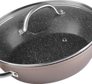 Hrniec MagicHome Coffee Brown Line, plytký, 26 cm, 2800 ml, s pokrievkou, pekáč do rúry