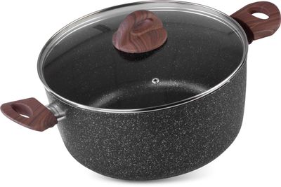 Hrniec MagicHome Black Marble Line, 24 cm, 4000 ml, s pokrievkou – Obrázok 2