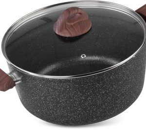 Hrniec MagicHome Black Marble Line, 28 cm, 5900 ml, s pokrievkou