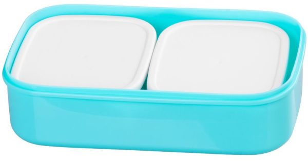 Obedár MagicHome, hranatý, 2 dielny, s vidličkou/lyžicou, 2x 1000 ml, 20,8x13,5x12,4 cm – Obrázok 5