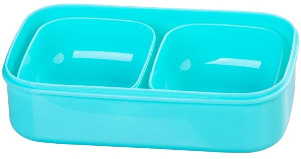 Obedár MagicHome, hranatý, 2 dielny, s vidličkou/lyžicou, 2x 1000 ml, 20,8x13,5x12,4 cm – Obrázok 4