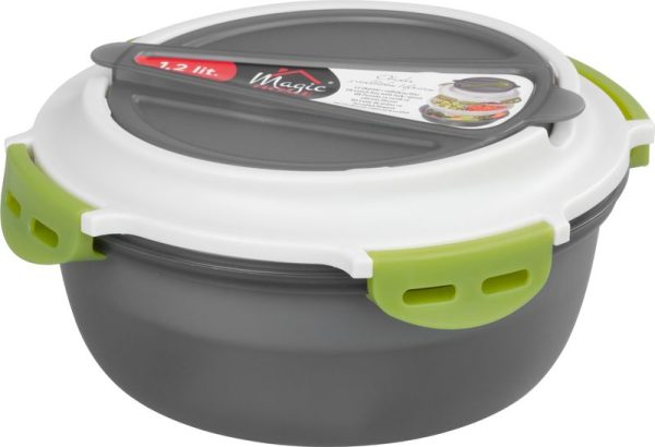 Obedár MagicHome, okrúhly, s vidličkou/lyžicou, 1200 ml, 21,1x9,7 cm – Obrázok 5