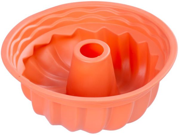 Forma MagicHome, na pečenie, na bábovku, silikón, červená, 23x8,5 cm – Obrázok 5