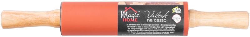 Valček MagicHome, na cesto, silikón, s drevenými rúčkami, 37,5 cm – Obrázok 4