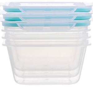 Dóza MagicHome Lunchbox set YH373, sada 3 ks, 600 ml, 135x135x75 mm, štvorcová, Clip