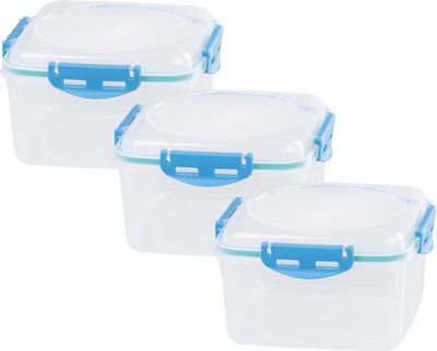 Dóza MagicHome Lunchbox set YH309, sada 3 ks, 1200 ml, 170x170x126 mm, štvorcová, Clip – Obrázok 6