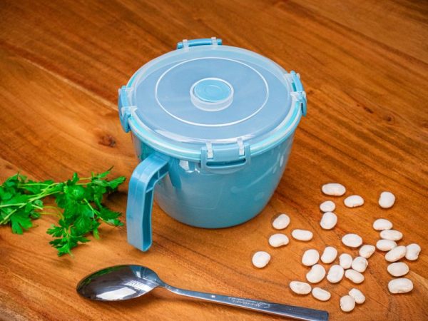Dóza MagicHome, s uškom, otvárateľné veko, s rúčkou, 900 ml, hrnček s uškom, hrnček 168x138x104 mm – Obrázok 2