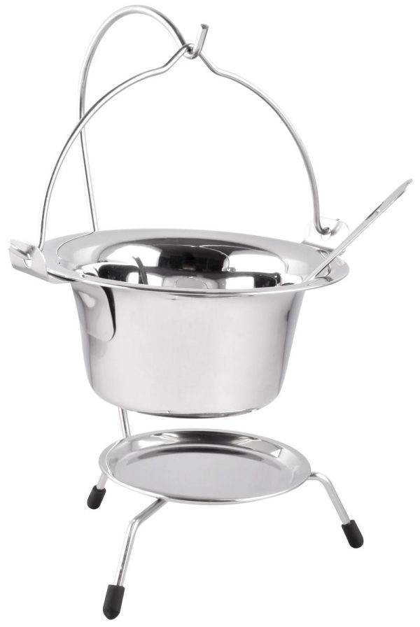 Servírovacia sada MagicHome, 800 ml, nerez, mini kotlík so stojanom a naberačkou – Obrázok 5