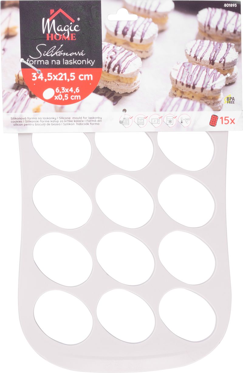 Forma MagicHome, na pečenie, silikónová, na 15 laskoniek, 34,5x21,5x1 cm – Obrázok 4