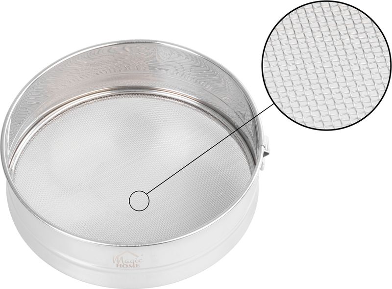 Sitko MagicHome, okrúhle, preosievacie, na múku, 19 cm, nerez – Obrázok 2