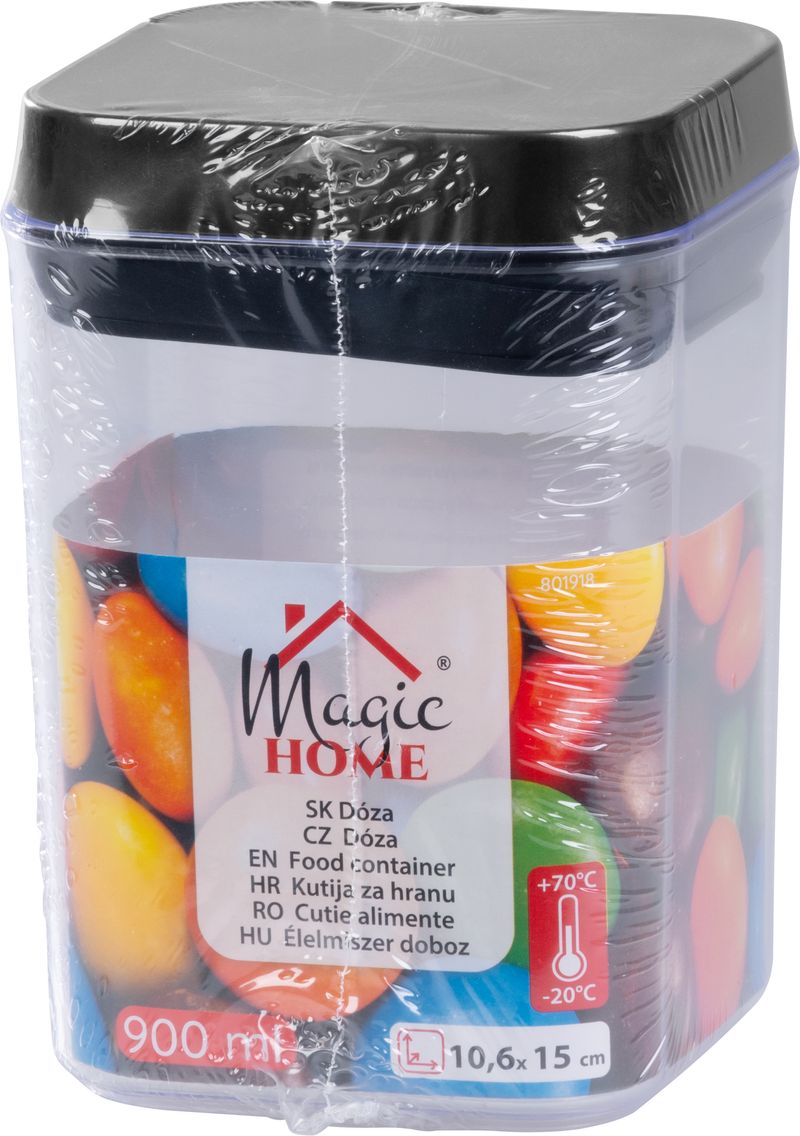 Dóza MagicHome, so silikónovým tesnením, 900 ml, 106x106x150 mm, stohovacia – Obrázok 3
