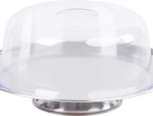 Box MagicHome, podnos na tortu, nerez, priehľadné veko, 31 cm