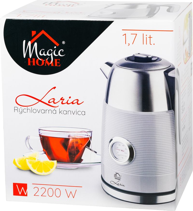 Kanvica MagicHome Laria, 1850-2200 W, 230 V, 50 Hz, 1700 ml, rýchlovarná, s teplomerom – Obrázok 4