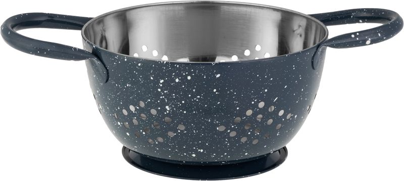 Cedník s misou MagicHome, 15,5 cm, s rúčkou, okrúhle otvory, nerez, sada 2 ks – Obrázok 3