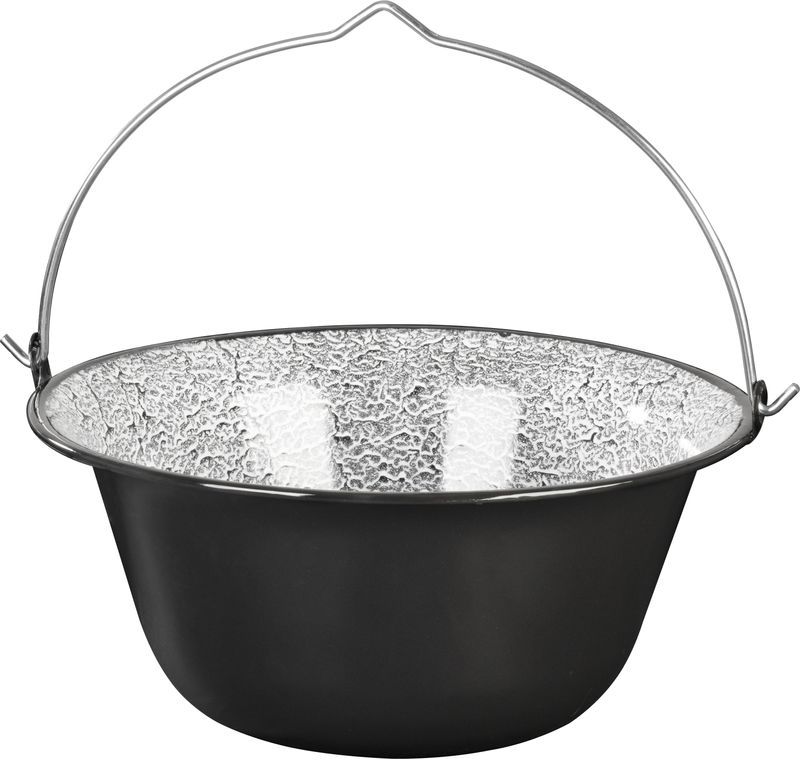 Kotlík MagicHome, na guľáš, 12 lit., 39,8x18 cm, smaltovaný, čierny, bez pokrievky – Obrázok 3