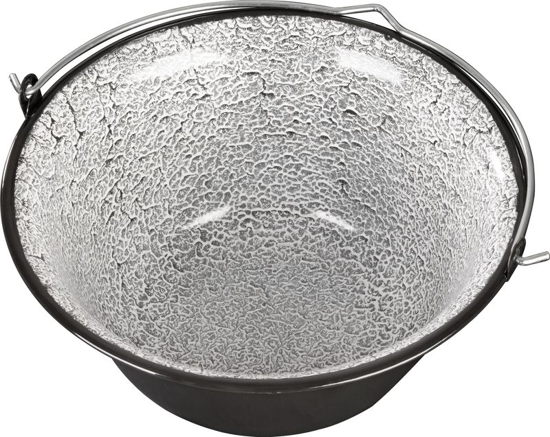 Kotlík MagicHome, na guľáš, 12 lit., 39,8x18 cm, smaltovaný, čierny, bez pokrievky – Obrázok 2