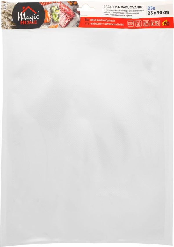 Sáčky MagicHome, na vákuovanie, 25x30 cm, pre vákuovačky, bal 25 ks – Obrázok 4