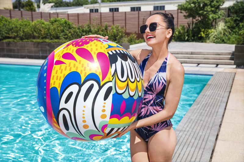 Lopta Bestway® 31044, Flirty Fiesta Beach Ball, plážová, detská, nafukovacia, do vody, 91 cm – Obrázok 2
