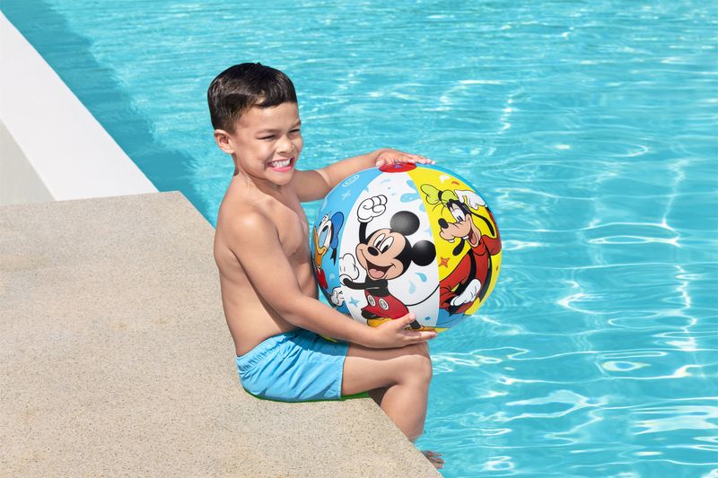 Lopta Bestway® 91098, Mickey&Friends, plážová, detská, nafukovacia, do vody, 51 cm – Obrázok 6