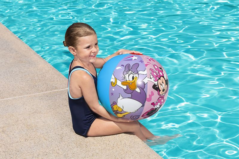 Lopta Bestway® 91098, Mickey&Friends, plážová, detská, nafukovacia, do vody, 51 cm – Obrázok 5