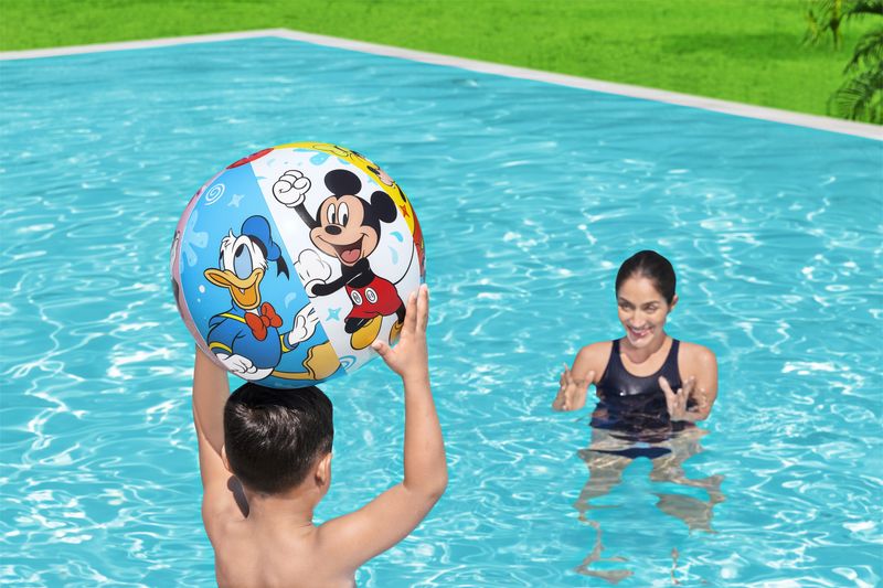 Lopta Bestway® 91098, Mickey&Friends, plážová, detská, nafukovacia, do vody, 51 cm – Obrázok 4
