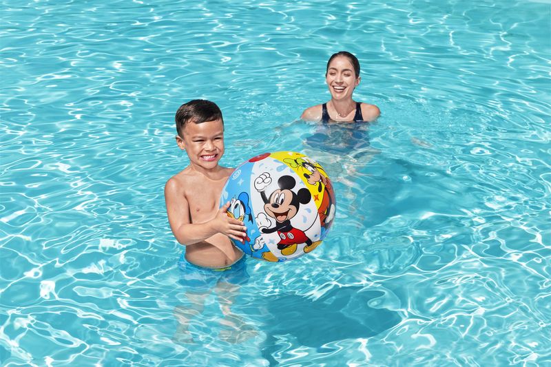 Lopta Bestway® 91098, Mickey&Friends, plážová, detská, nafukovacia, do vody, 51 cm – Obrázok 3