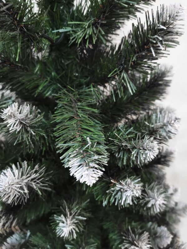 Stromček MagicHome Vianoce Nico, jedľa v jute, zasnežené konce, 90 cm – Obrázok 2
