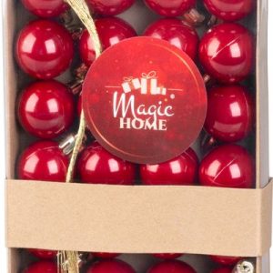 Gule MagicHome Vianoce, 24 ks, sada, červené, na vianočný stromček, 3 cm