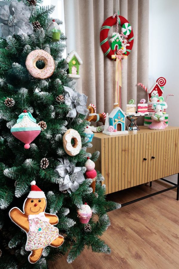 Dekorácia MagicHome Vianoce, Candy Line Veniec, 40x95 cm – Obrázok 2